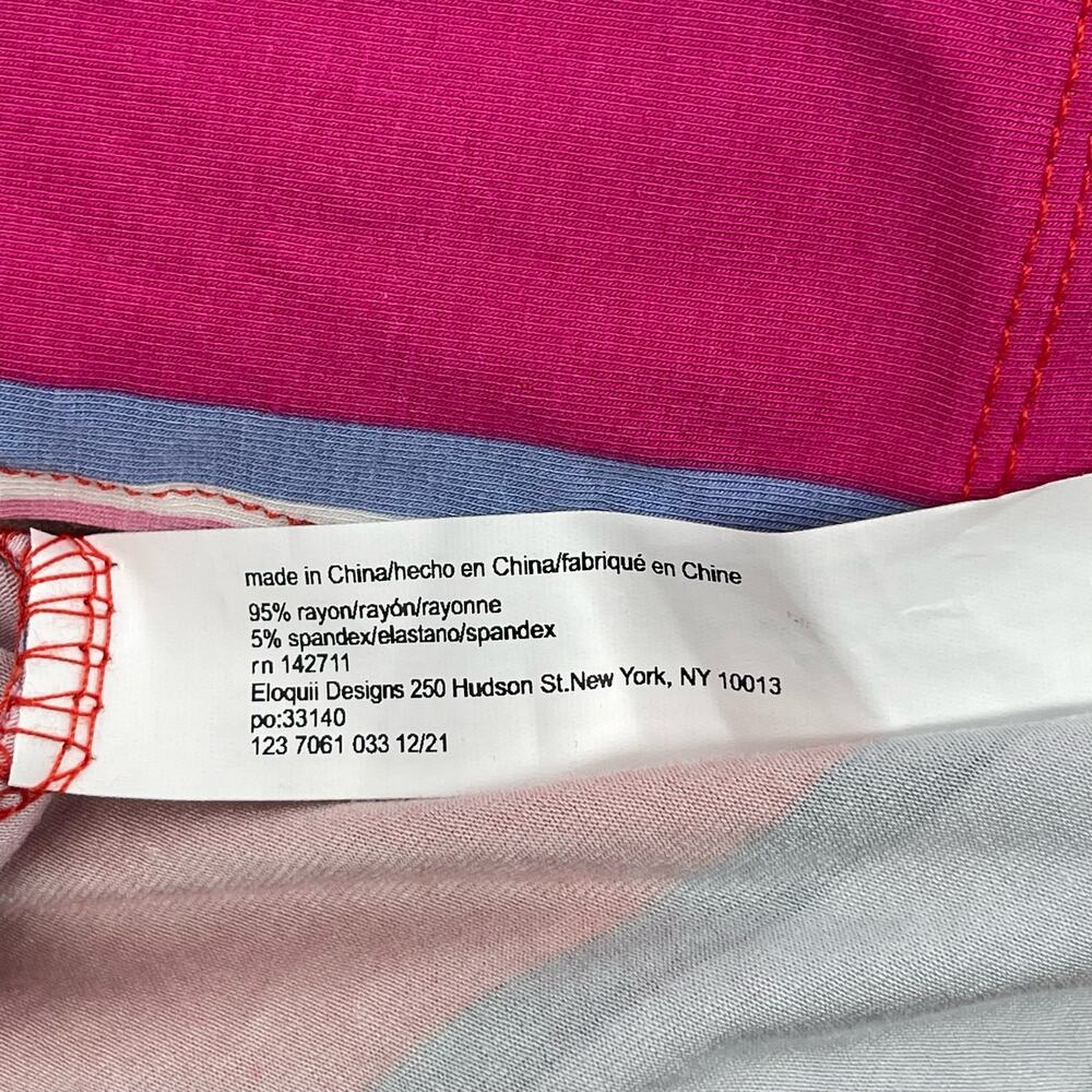 ELOQUII Dress Size 26 Stripe Curvy Plus Wrap Super Stretchy Candy Rainbow NWT - Picture 13 of 14